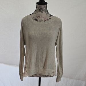 American Rag Cream Long Sleeve Top